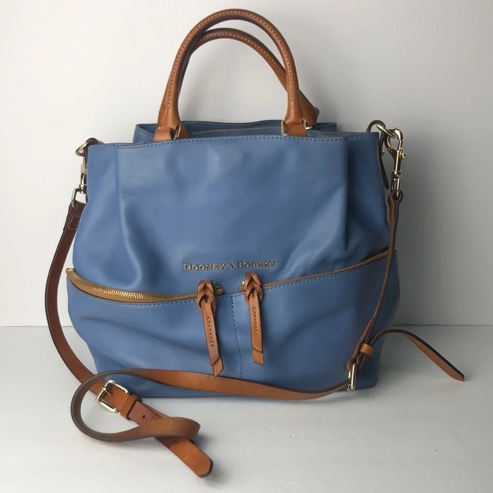 Dooney & Bourke Dawson Blue Large Satchel Tote Bag